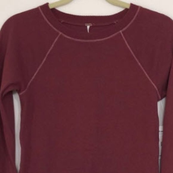 NWT - Free People In The Mix Cuff Top - Rio Vino - Picture 10 of 16